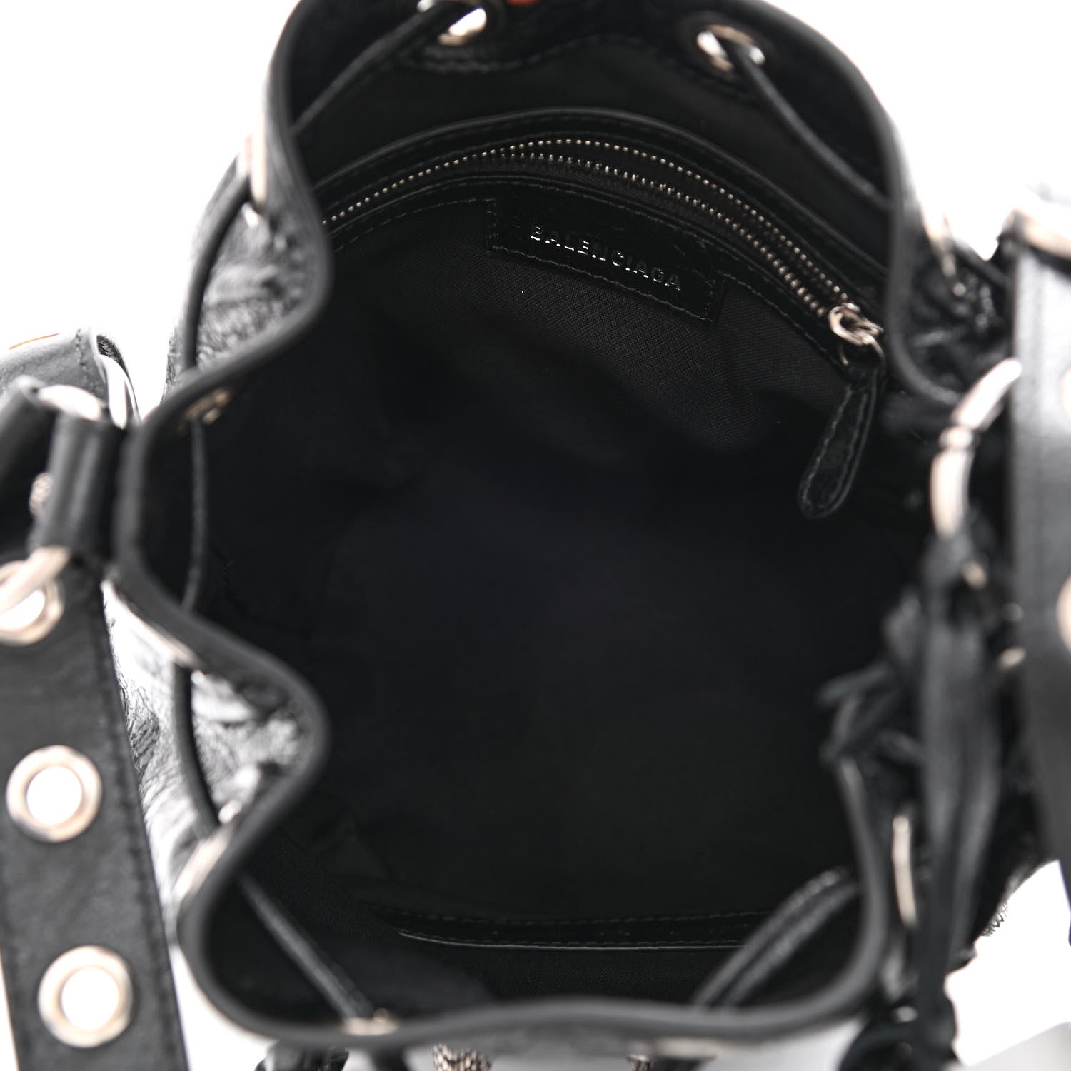 Balenciaga Agneau Arena Le Cagole Bucket Bag XS Black 5 of 10