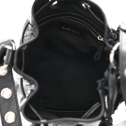 Balenciaga Agneau Arena Le Cagole Bucket Bag XS Black 5 of 10