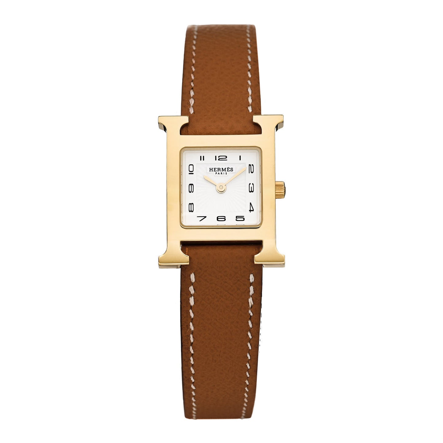 Stainless Steel Epsom 21mm Heure H Hour Quartz Watch Gold