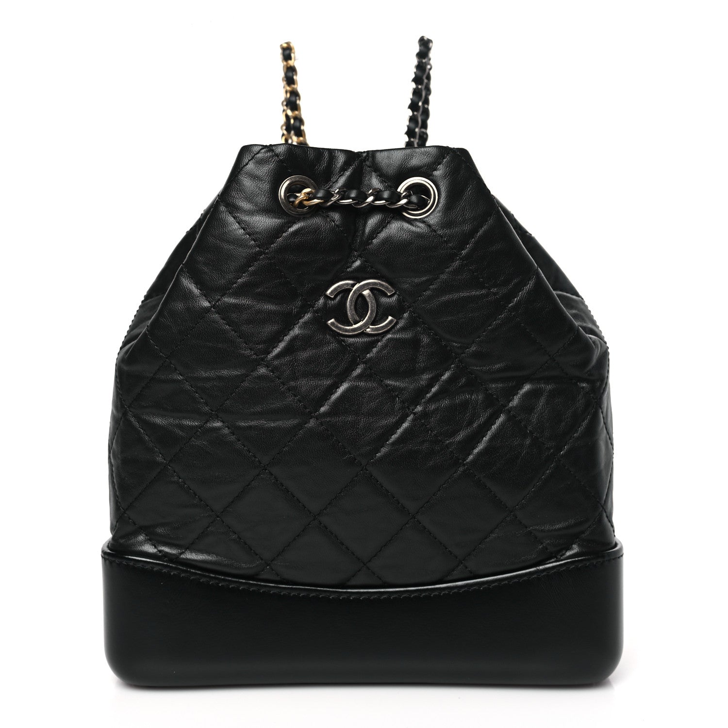 Chanel Aged Calfskin Quilted Small Gabrielle Backpack Black 1 of 10