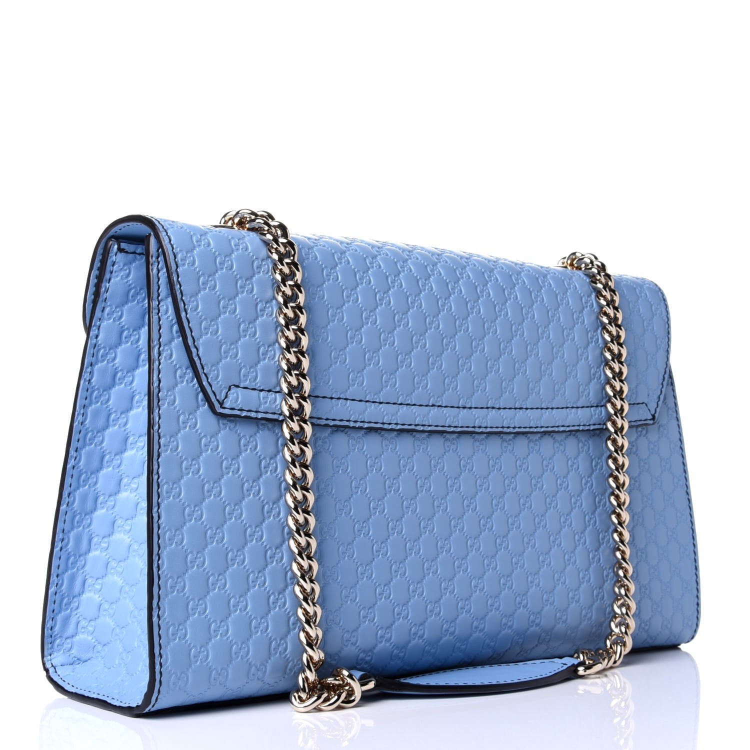 Gucci Microguccissima Medium Emily Chain Shoulder Bag Mineral Blue 2 of 4
