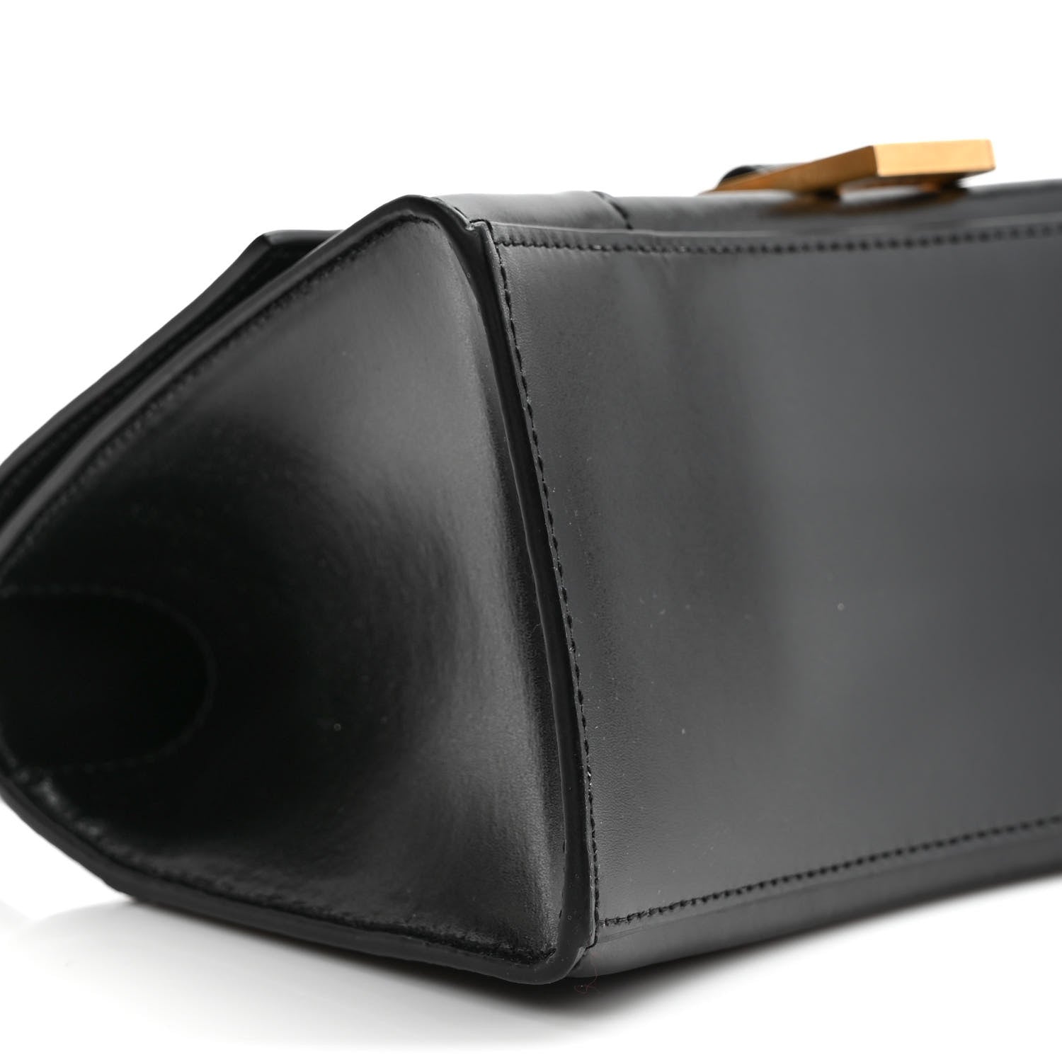 Balenciaga Shiny Box Calfskin Small Hourglass Top Handle Bag Black 7 of 8