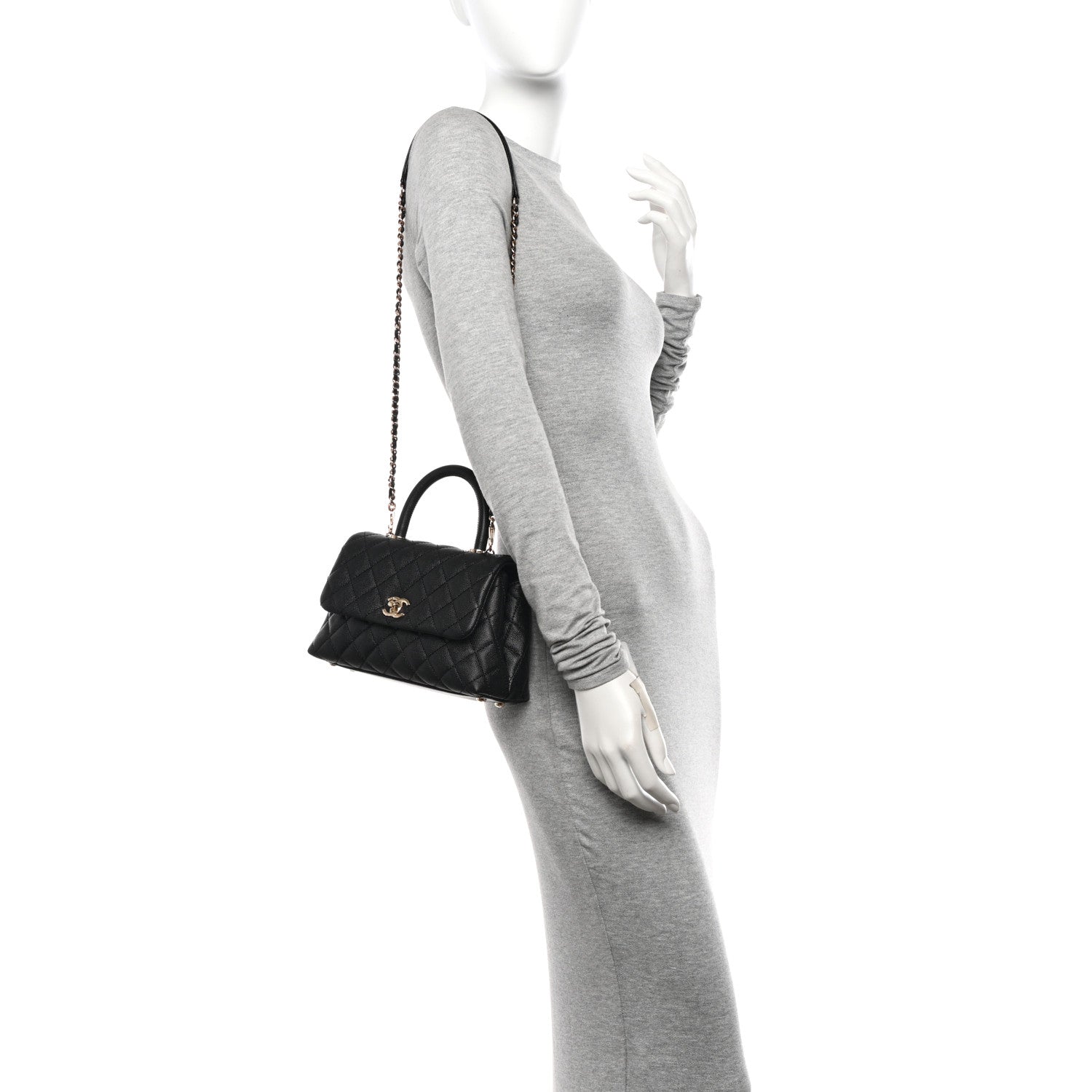 Chanel Caviar Quilted Mini Coco Handle Flap Black 2 of 10