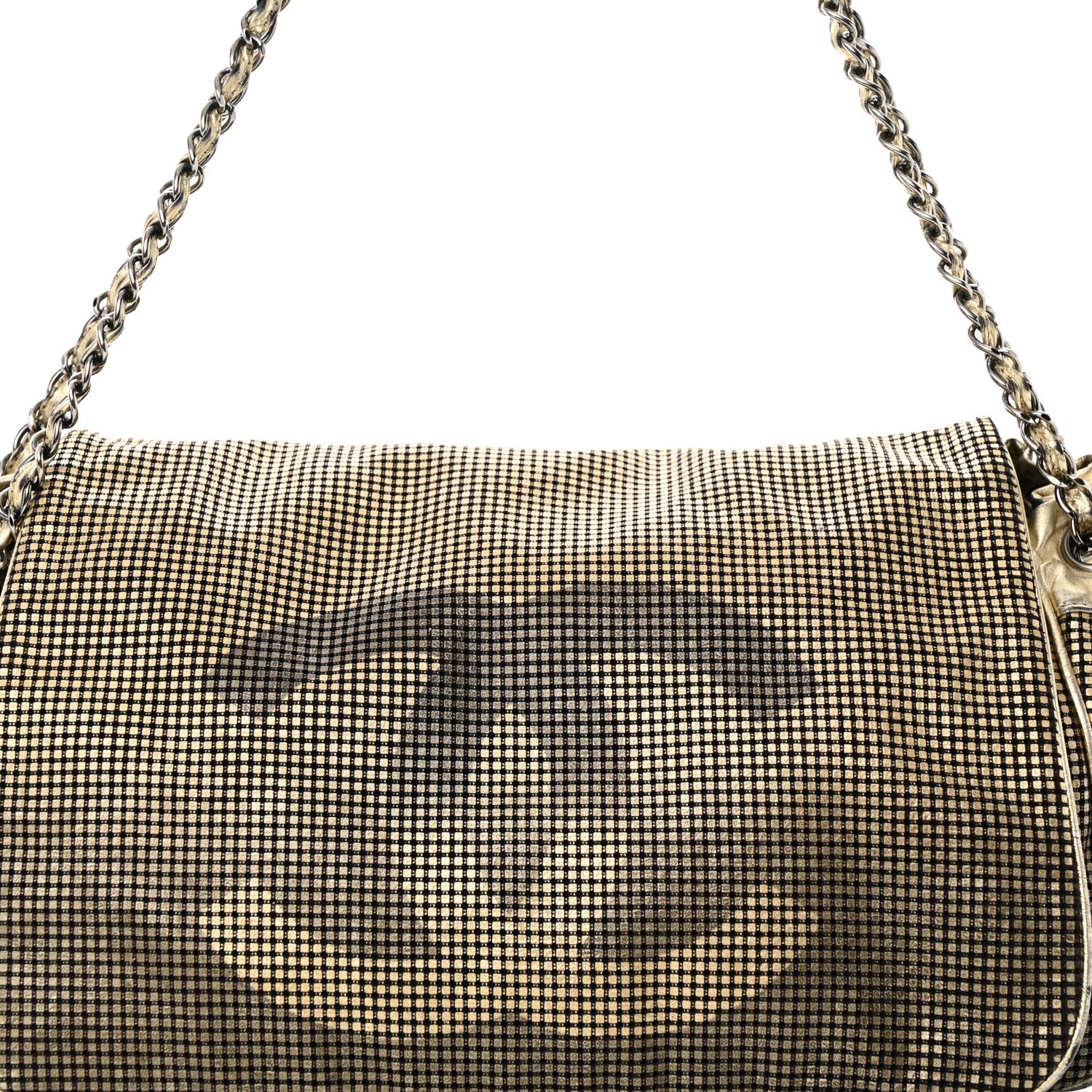 Chanel Metallic Lambskin Perforated Hollywood Accordion Flap Bag Gold 8 of 23