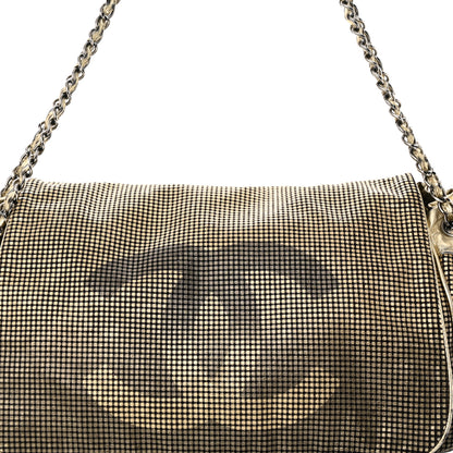 Chanel Metallic Lambskin Perforated Hollywood Accordion Flap Bag Gold 8 of 23