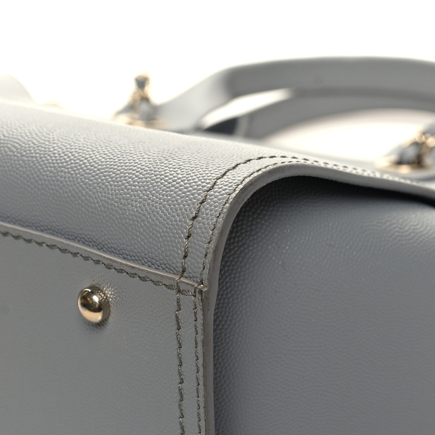 Caviar Studded Small Deauville Tote Grey