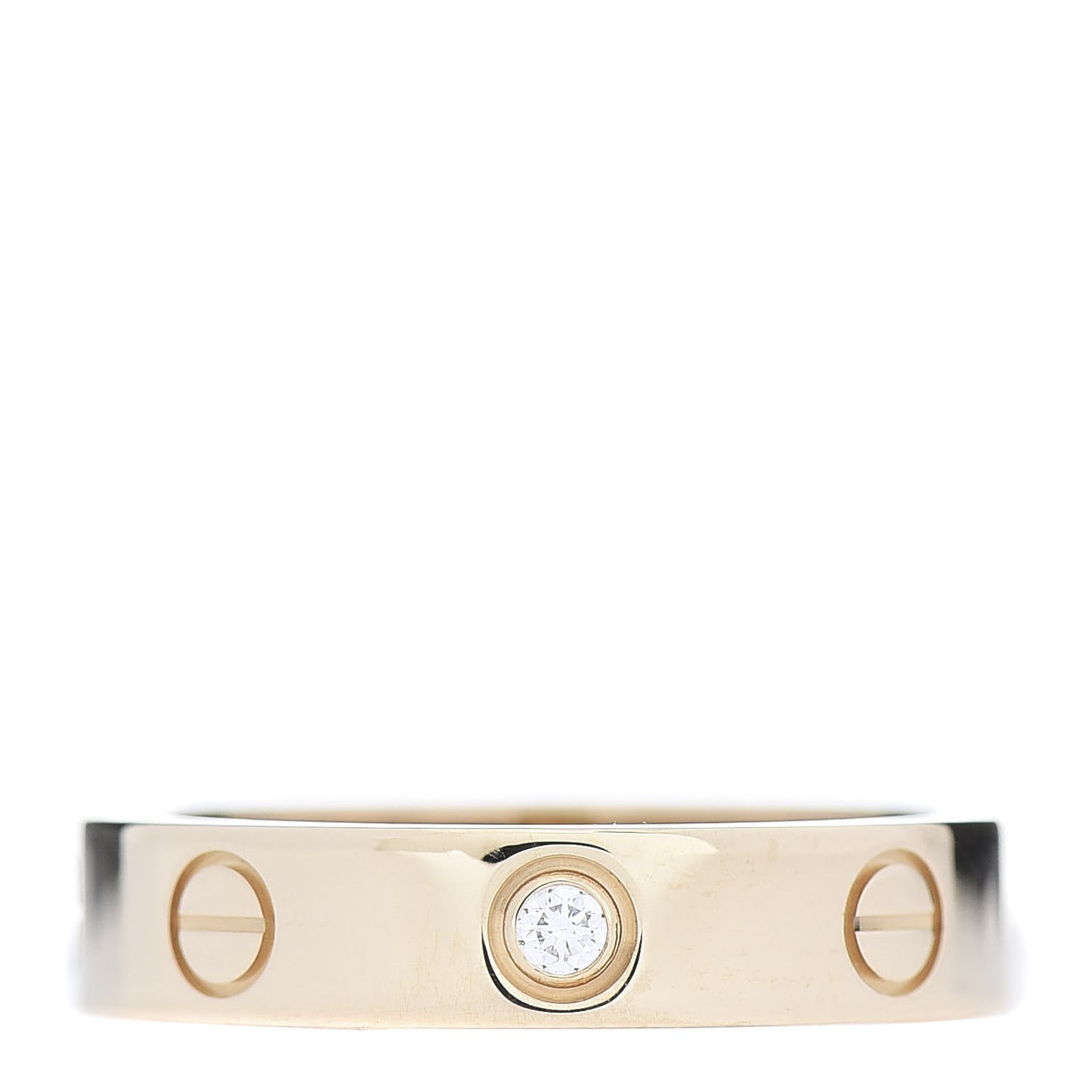 18K Yellow Gold Diamond 4mm LOVE Wedding Band Ring 50 5.25