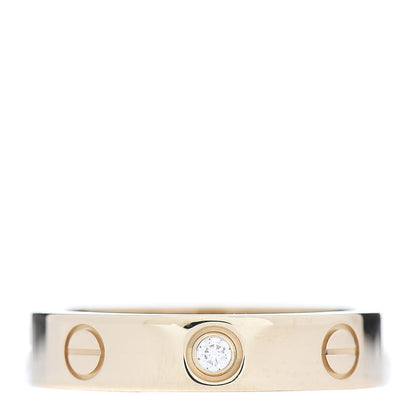 Cartier 18K Yellow Gold Diamond 4mm LOVE Wedding Band Ring 50 5.25 1 of 5