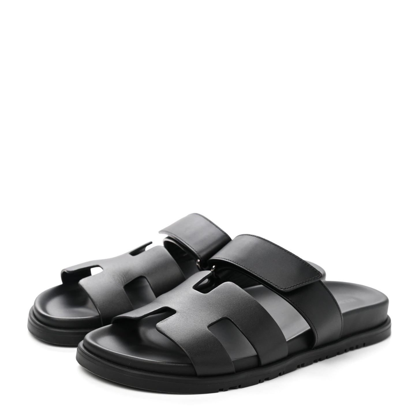 Calfskin Womens Chypre Sandals 38.5 Black