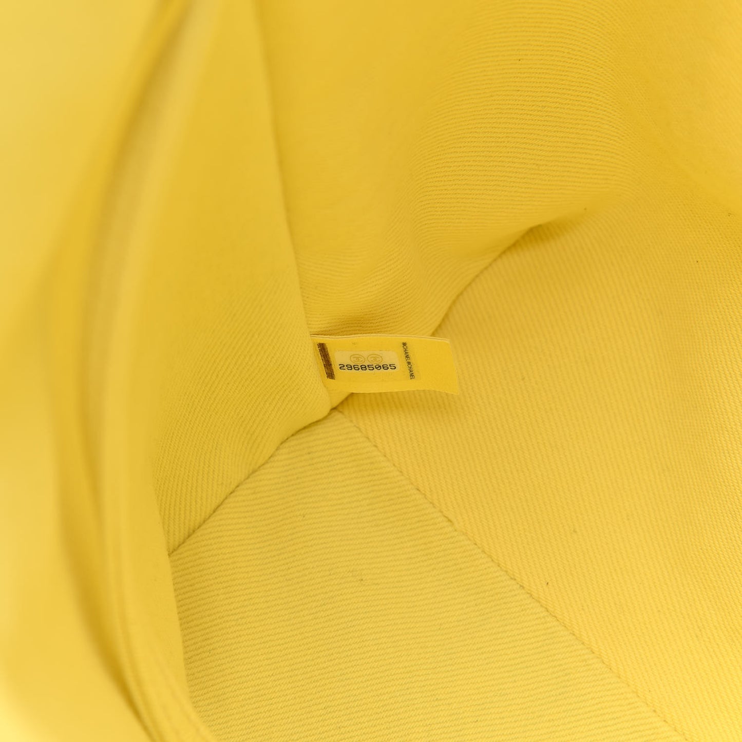 Denim Chevron Coco Tote Yellow
