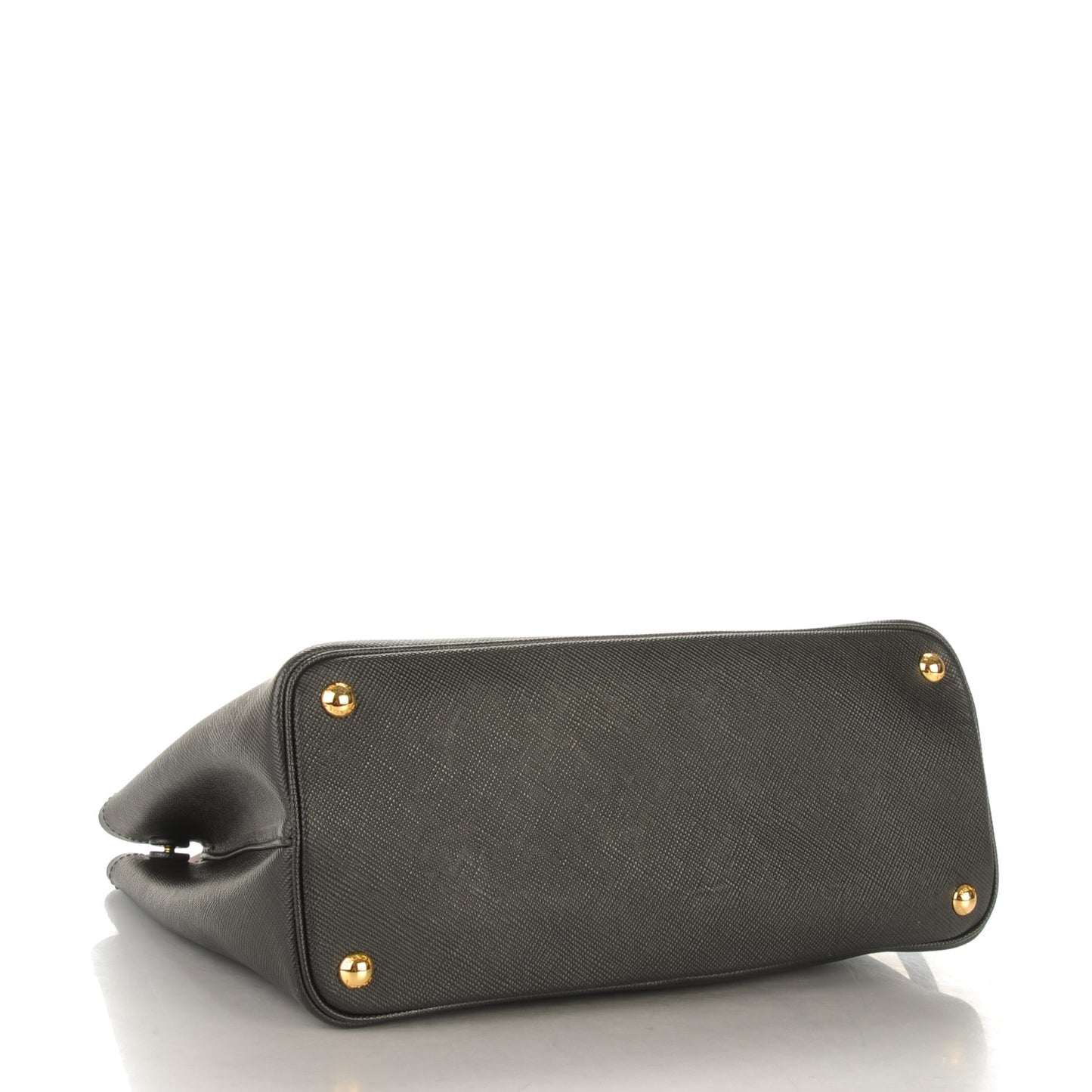 Saffiano Cuir Medium Double Bag Black Mughetto