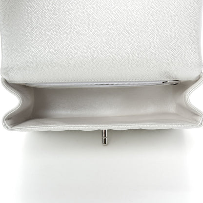 Chanel Iridescent Caviar Quilted Mini Top Handle Rectangular Flap White 5 of 10