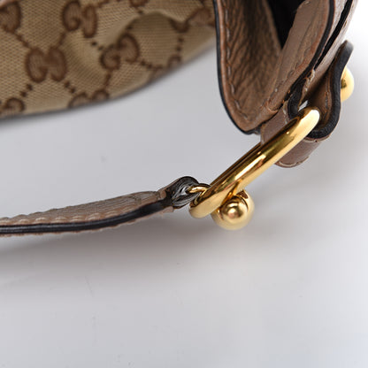 Gucci Monogram Large Jockey Hobo Beige 13 of 13