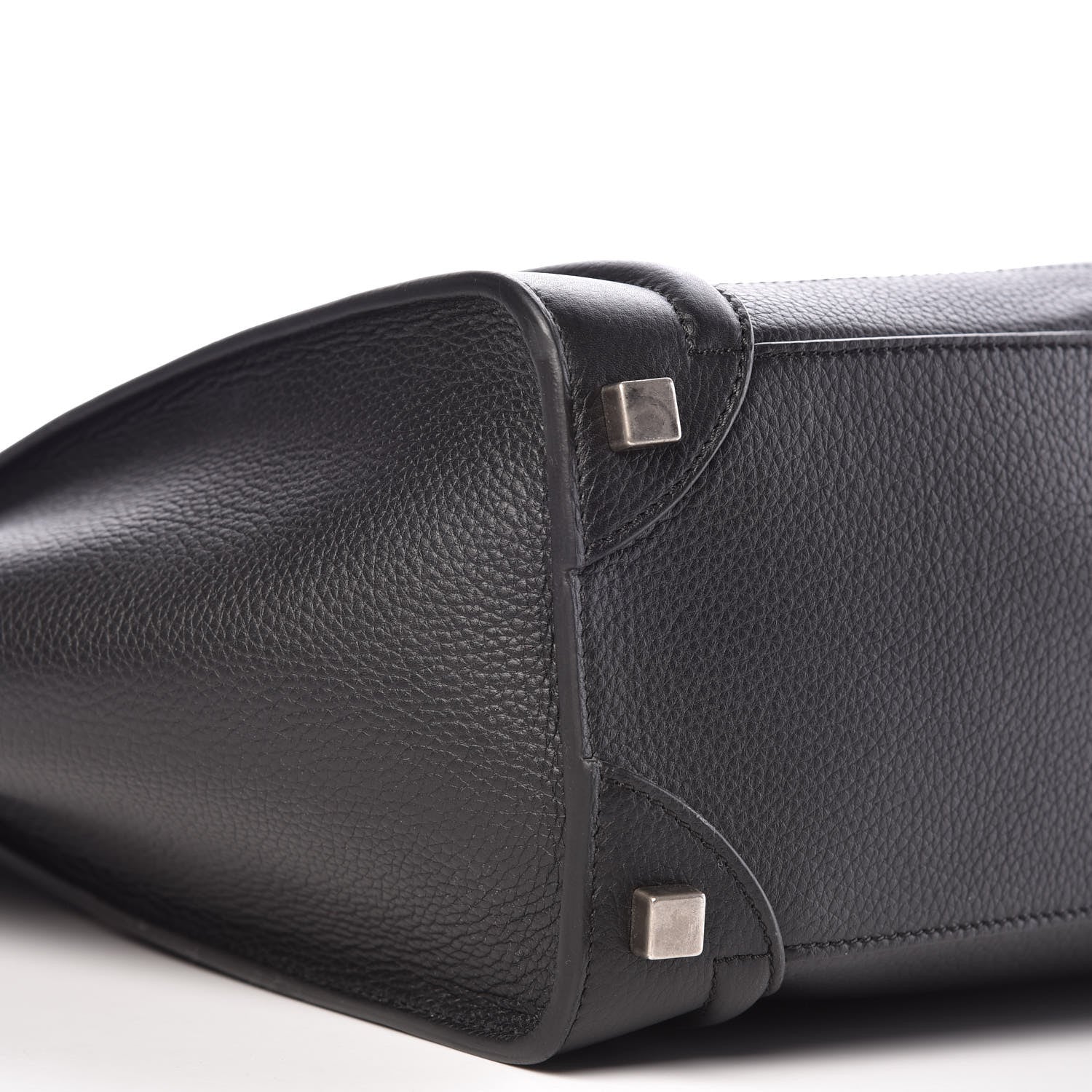Celine Drummed Calfskin Micro Luggage Black 8 of 9