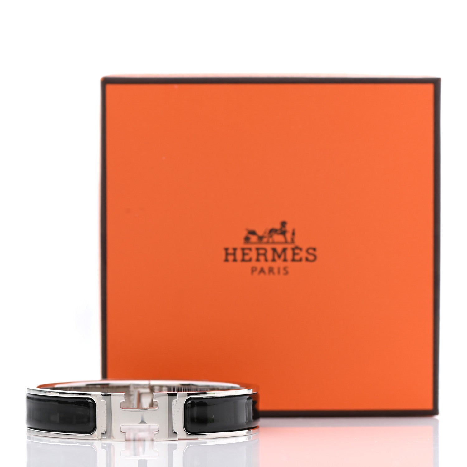 Hermes Enamel Narrow Clic Clac H Bracelet PM Black 5 of 5