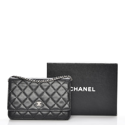 Chanel Caviar Quilted Wallet On Chain WOC Black 8 of 8
