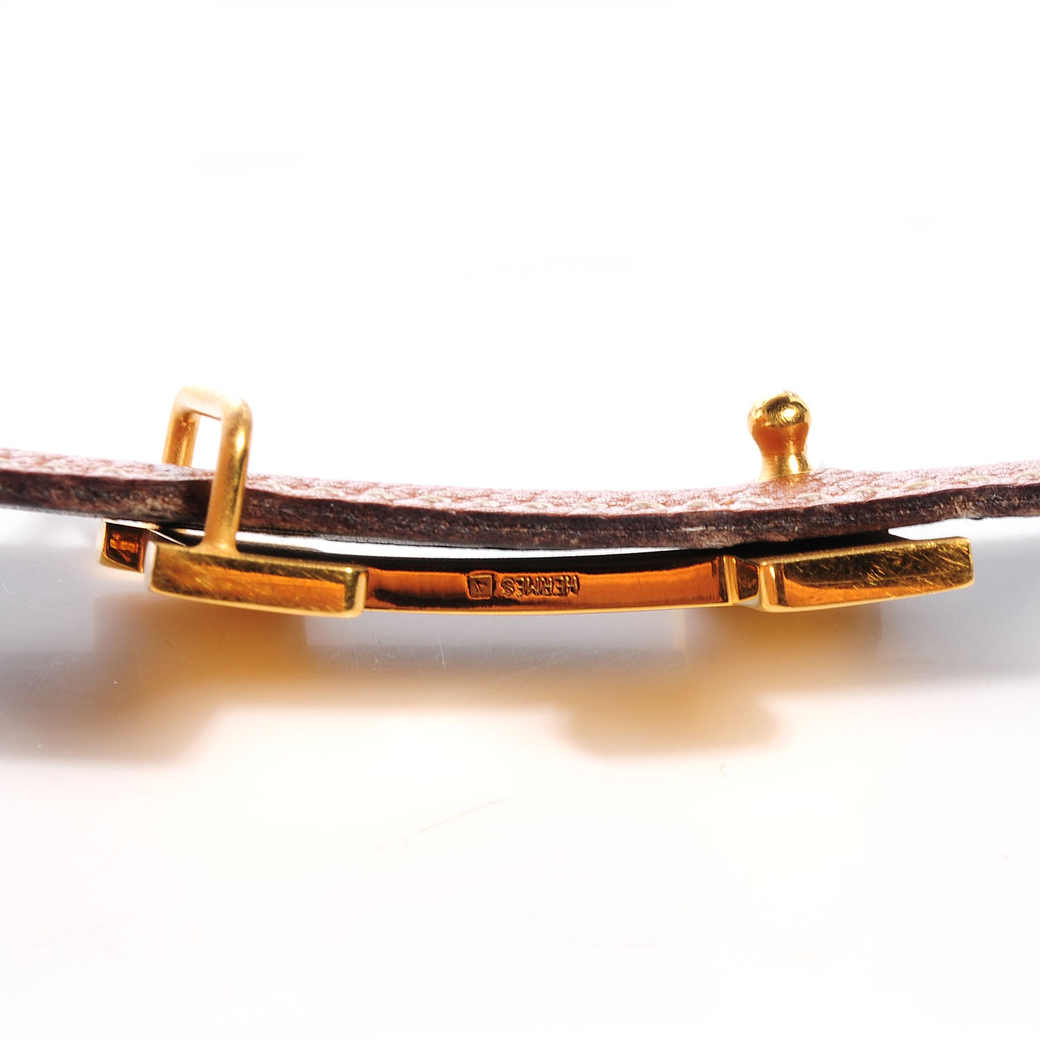 Hermes Box Togo Reversible Constance 24mm Polished Gold H Belt Strap 75 Black 4 of 6