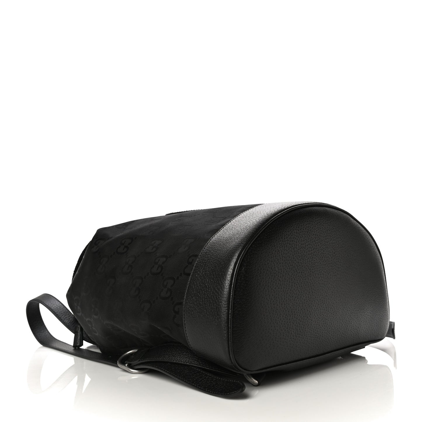 Econyl Nylon Monogram Off The Grid Drawstring Bucket Backpack Black