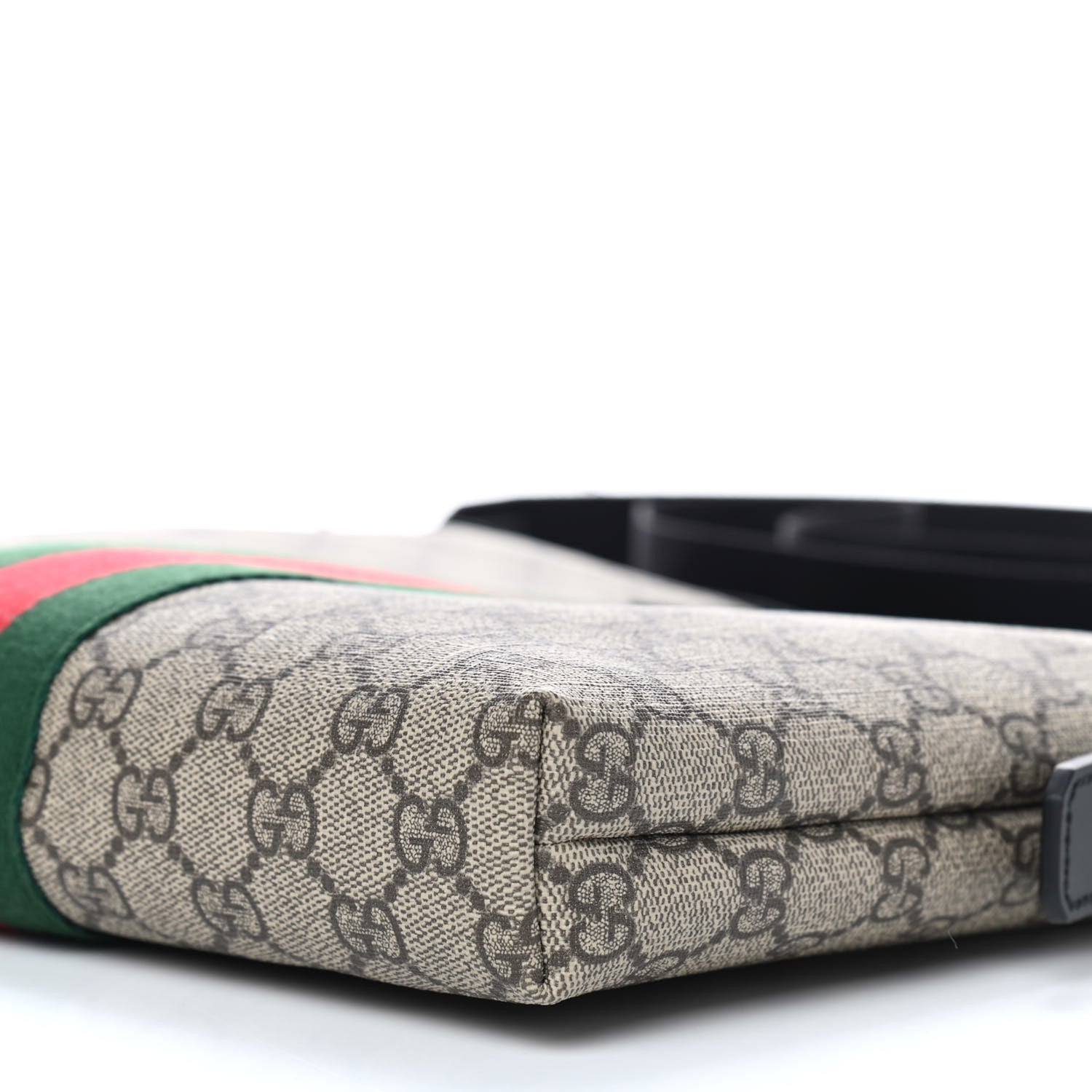 Gucci GG Supreme Monogram Web Messenger Bag Black 9 of 9