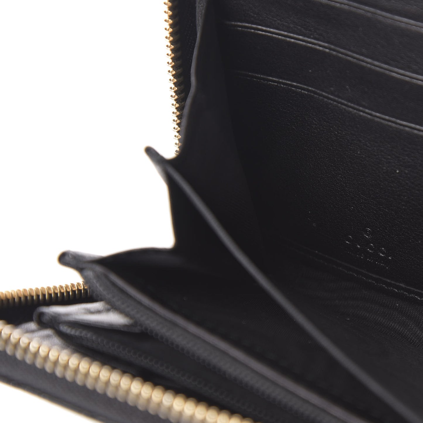 Patent Microguccissima Nice Zip Around Wallet Black