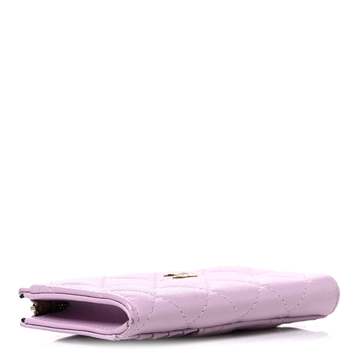 Caviar Quilted CC Zip Around Card Holder Light Pink Light Pink