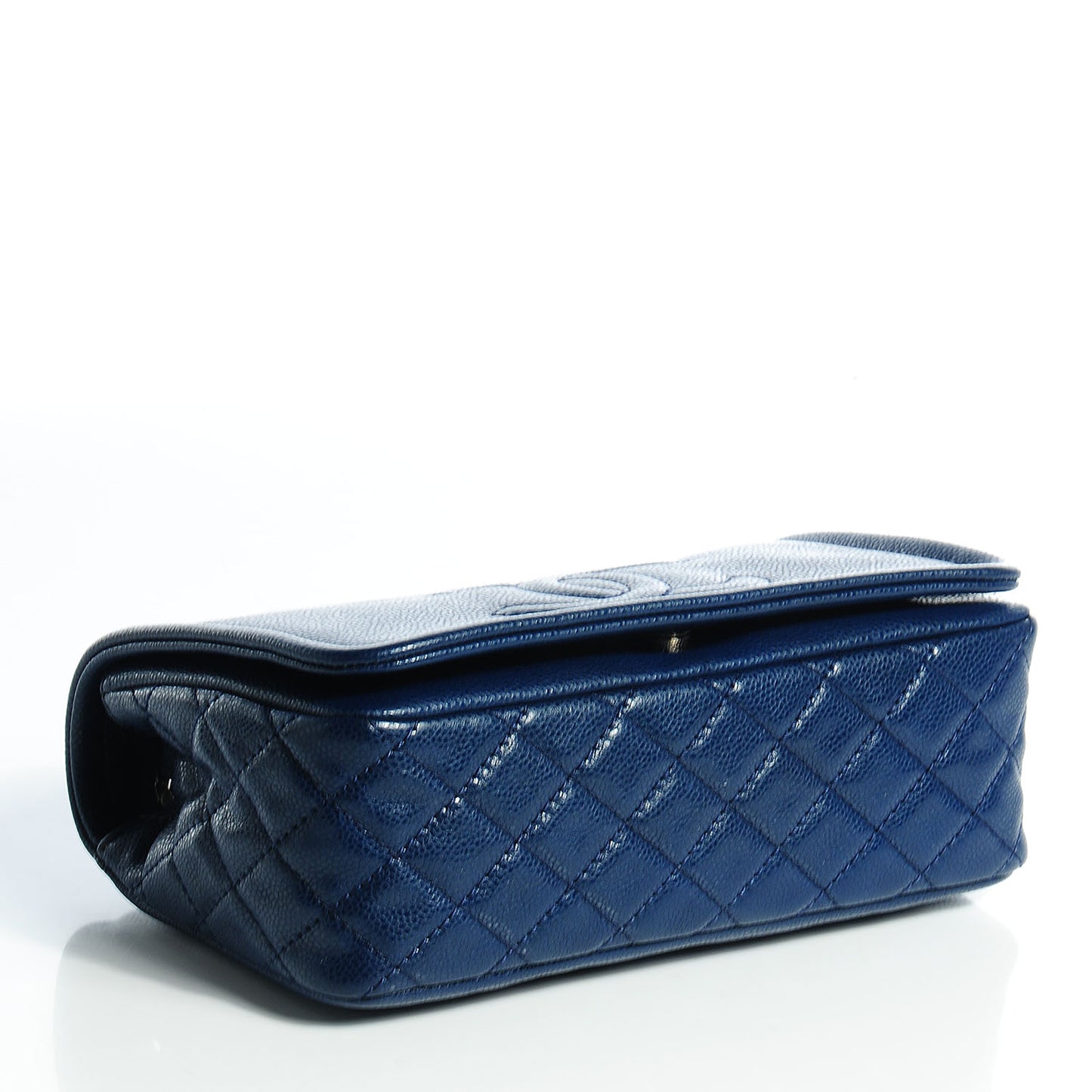 Caviar Timeless Medium Flap Navy