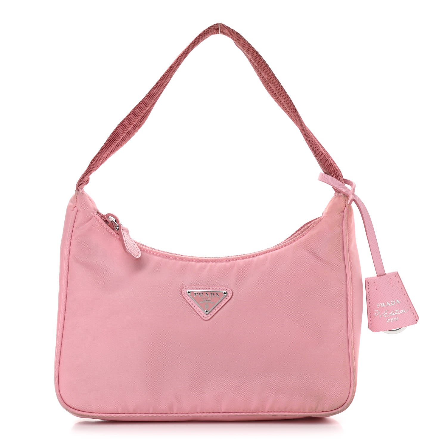 Prada Tessuto Nylon Saffiano Mini Re-Edition 2000 Bag Rosa 1 of 9