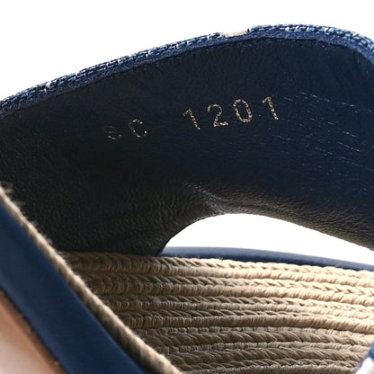 Louis Vuitton Monogram Denim Maia Wedge Sandal 37.5 8 of 8