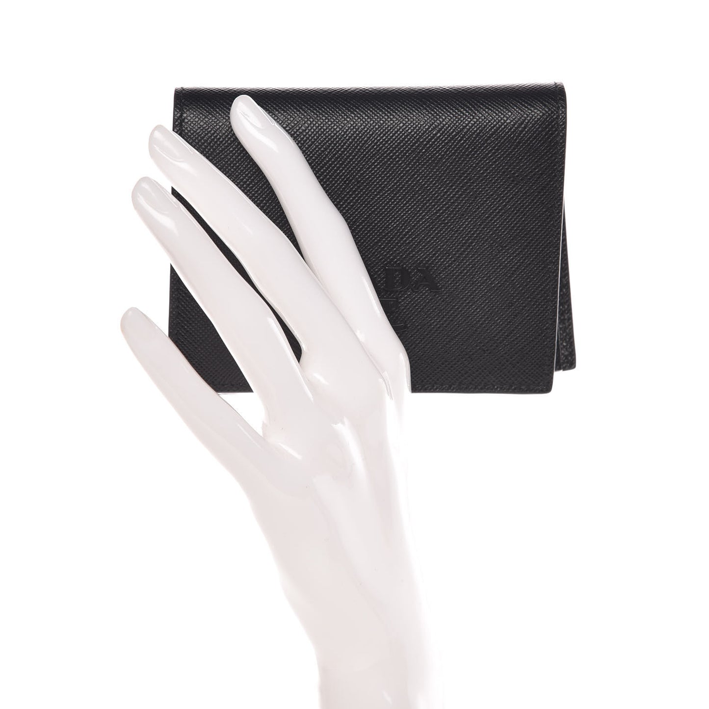 Saffiano Shine Bi-Fold Wallet Black