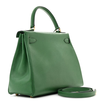 Hermes Courchevel Kelly Retourne 28 Vert Clair 3 of 14
