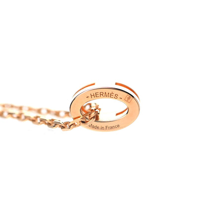 Hermes Lacquered Gold Mini Pop H Pendant Necklace White 4 of 4
