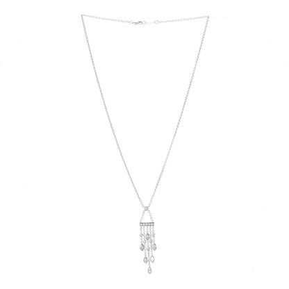 Tiffany Platinum Diamond Swing Chandelier Pendant Necklace 3 of 5