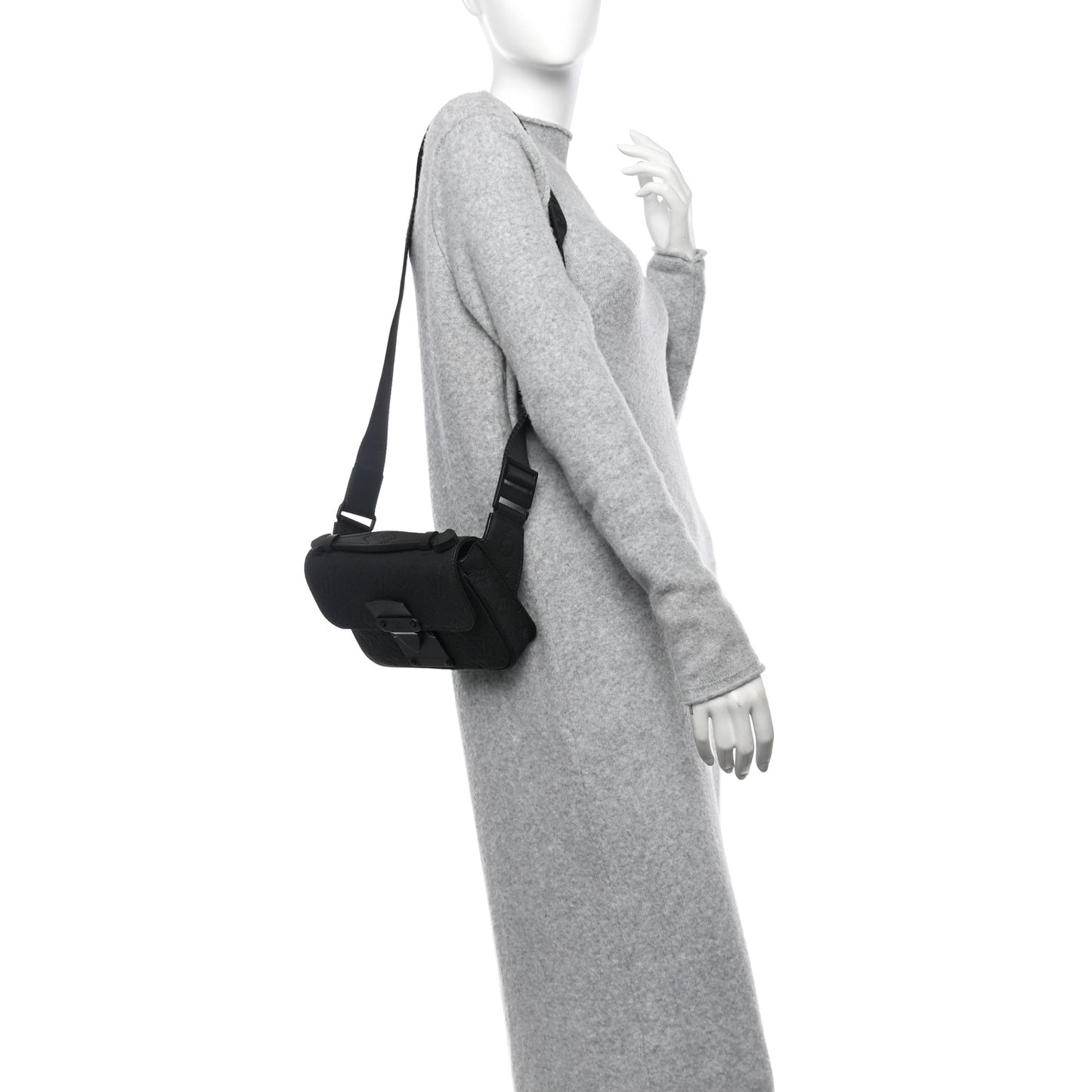 Taurillon Monogram S Lock Sling Bag Black