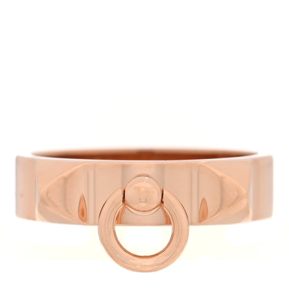 Hermes 18K Rose Gold PM Collier De Chien Ring 53 6.5 1 of 5