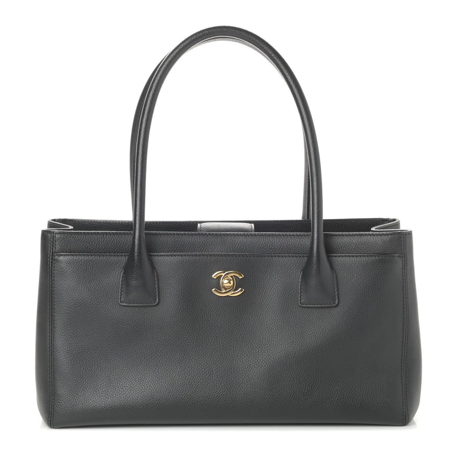 Chanel Calfskin Small Cerf Shopper Tote Black 1 of 9