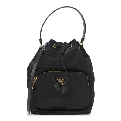 Prada Re-Nylon Duet Drawstring Shoulder Bag Black 1 of 11
