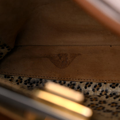 Fendi Goatskin Snakeskin Medium Peekaboo Iconic Satchel Brown 9 of 14
