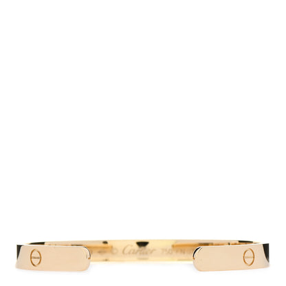 Cartier 18K Yellow Gold LOVE Cuff Bracelet 19 2 of 3