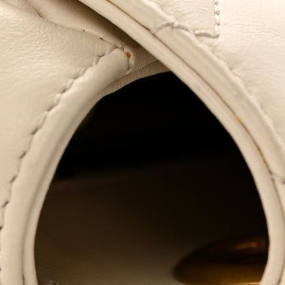 Gucci Calfskin Matelasse Small GG Marmont Shoulder Bag White 12 of 13