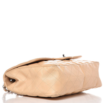 Chanel Lambskin Quilted Jumbo Single Flap Beige 4 of 17