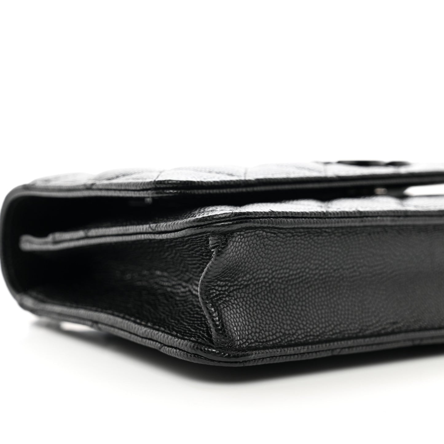 Caviar Quilted My Everything Wallet On Chain WOC Black