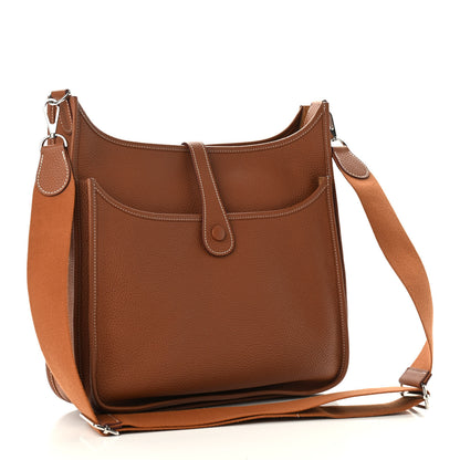 Hermes Taurillon Clemence Evelyne III GM Gold 3 of 10