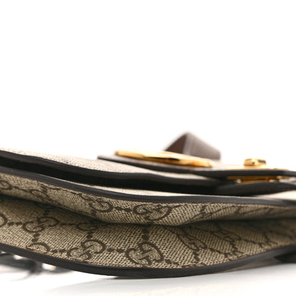 Gucci GG Supreme Monogram Textured Dollar Calfskin Blondie Belt Bag Beige Ebony New Acero 9 of 12