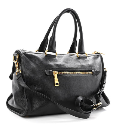 Prada Vitello Daino Shopping Satchel Black 3 of 9