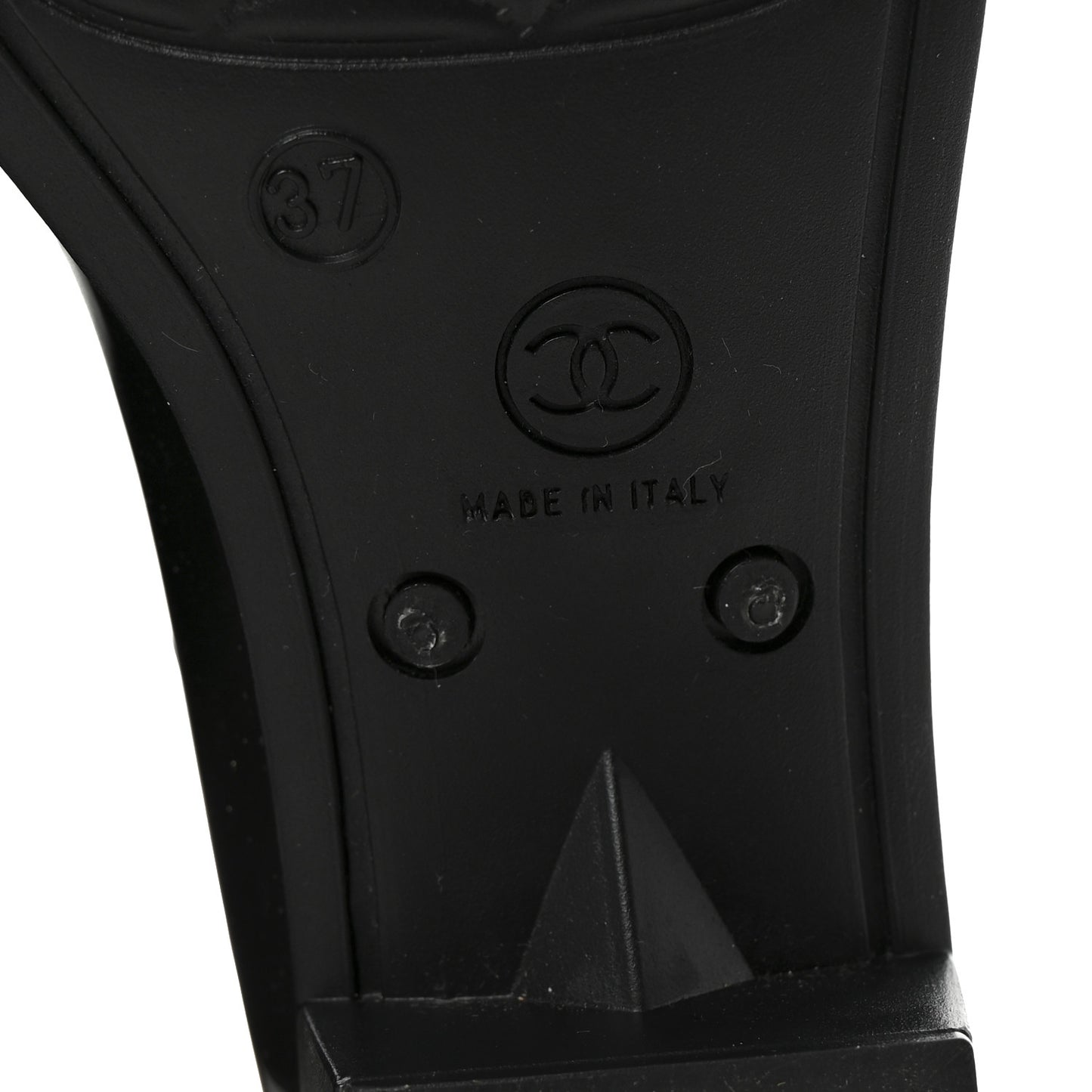 Rubber Glitter Camellia Rain Boots 37 Black
