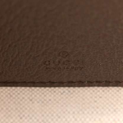 Gucci GG Supreme Monogram Textured Dollar Calfskin Web Mini Ophidia Top Handle Bowler Bag Beige Ebony New Acero 6 of 9