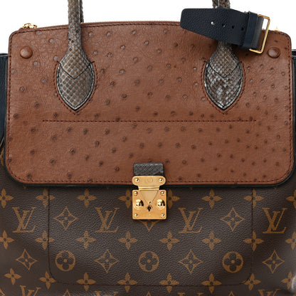 Louis Vuitton Ostrich Lizard Majestueux Tote MM Navy 7 of 13