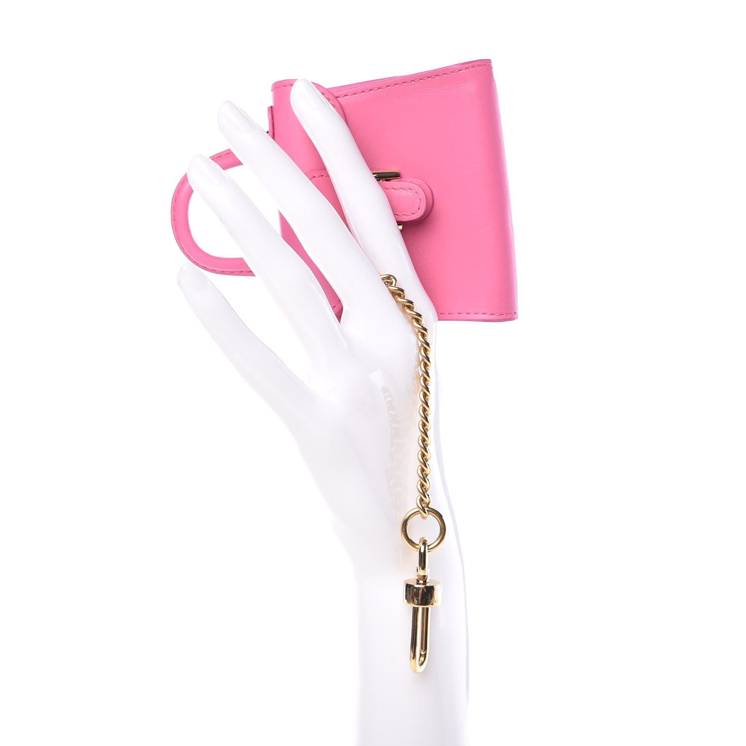 Delvaux Calfskin Mini Brillant Bag Charm Pink 3 of 8
