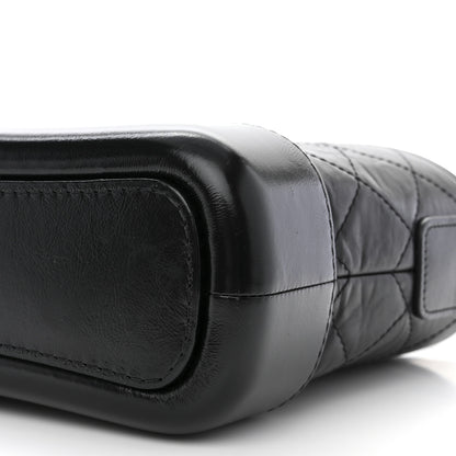 Chanel Aged Calfskin Quilted Small Gabrielle Hobo Black 10 of 11
