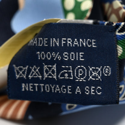 Hermes Silk Fantaisie D'Etriers Twilly Bleu Ciel Vert Marine 6 of 6